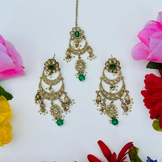 Polki Earring & Tica Mehndi ph55