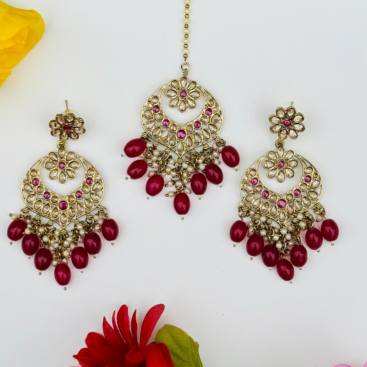 Polki Mehandi Earring & Tica ph58