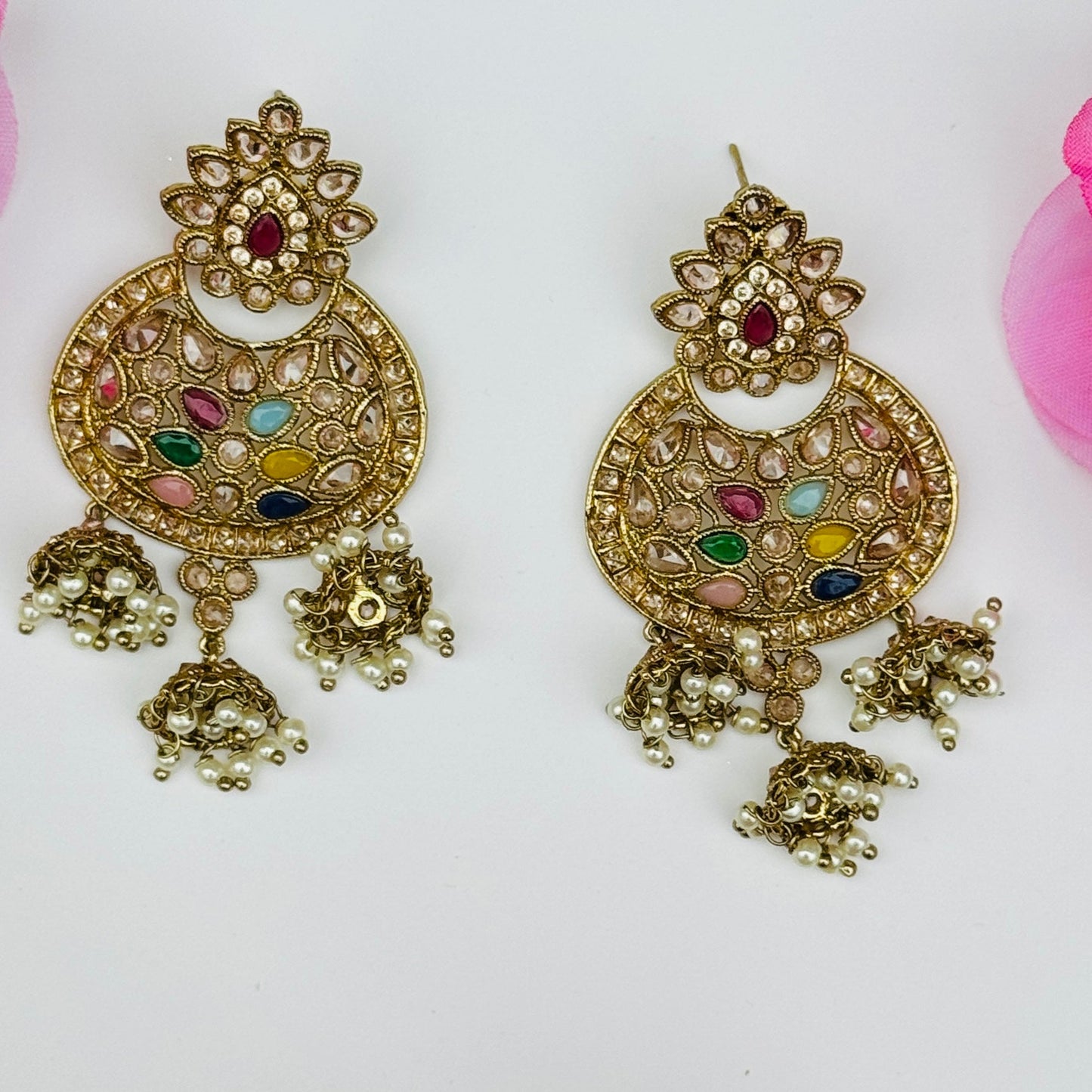 Polki Earring Mehndi ph37