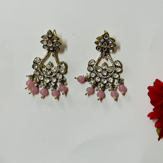 Moissanite Kundan Earrings ph29