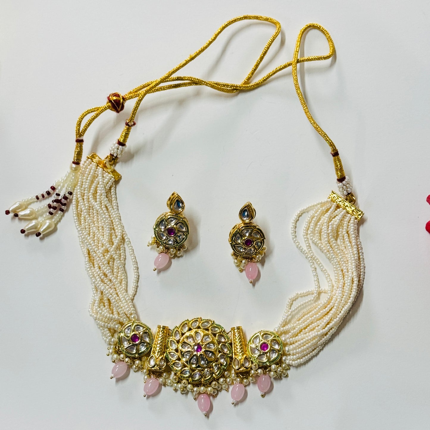 Kundan Golden Choker Necklace ph74