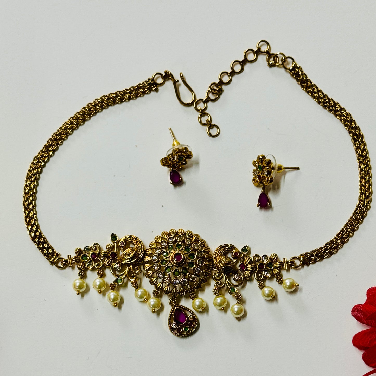 Antique Necklace And Earrings ph61