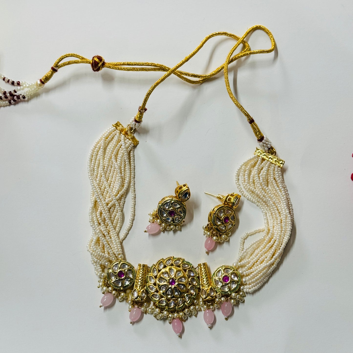 Kundan Golden Choker Necklace ph74