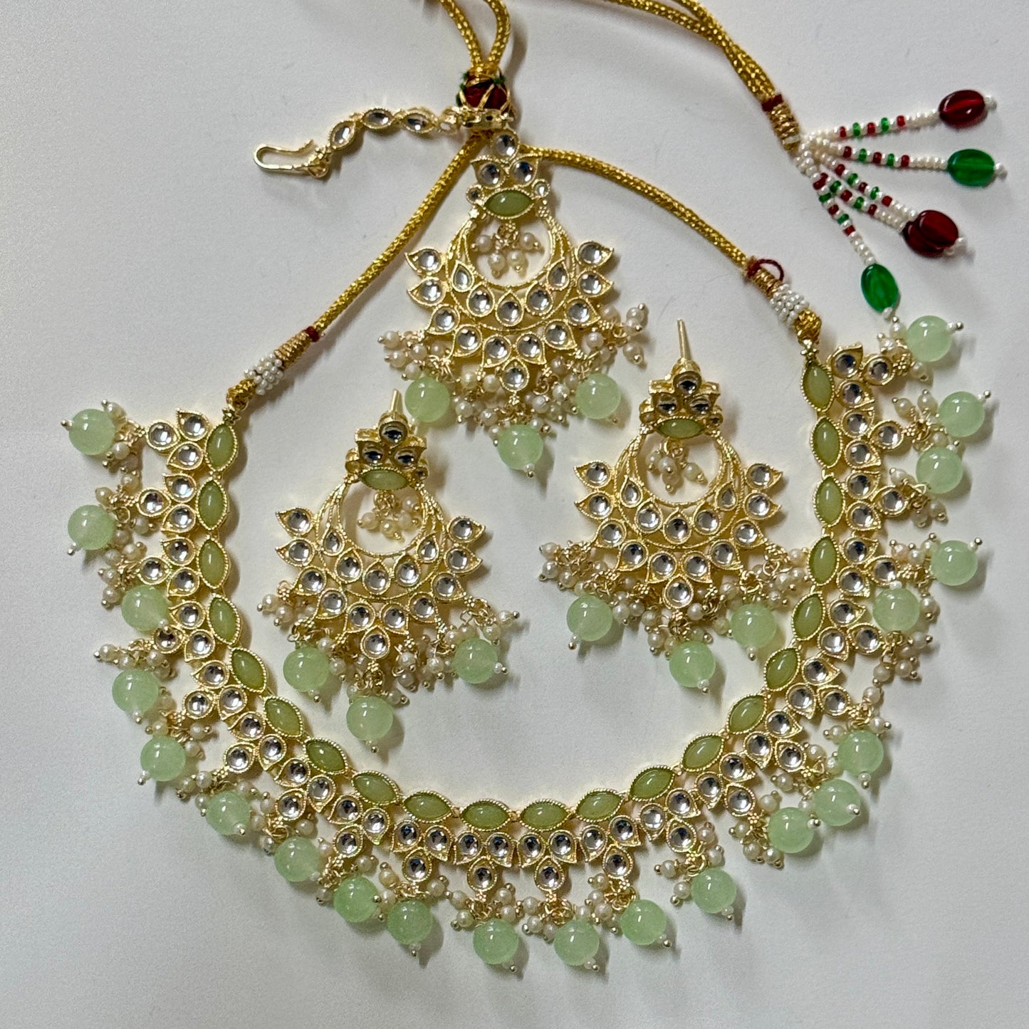 Kundan Necklace with Earrings and Tikka ph78