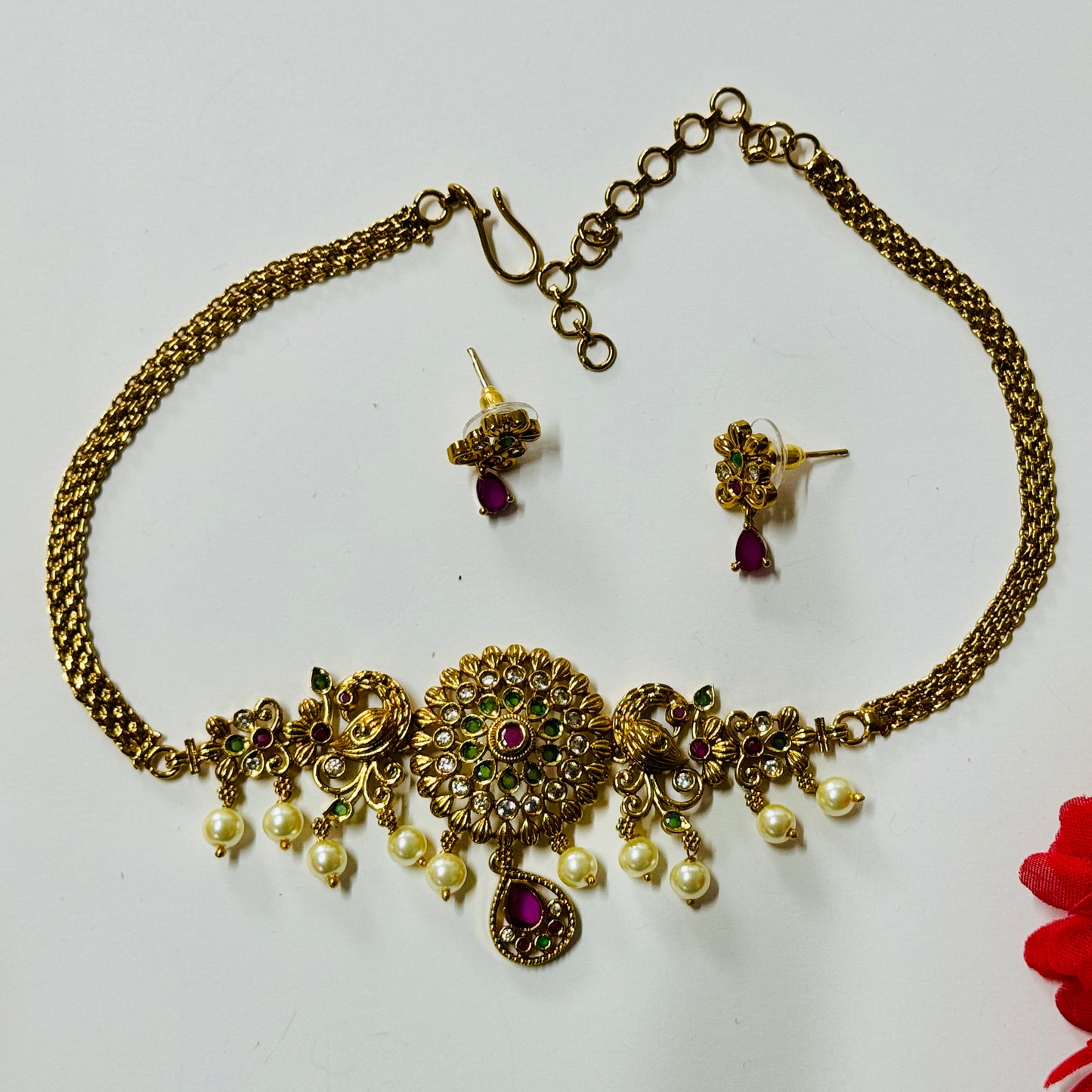 Antique Necklace And Earrings ph61